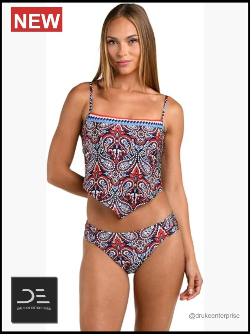 Midkini Bikini Swimsuit Top with Peekaboo Back